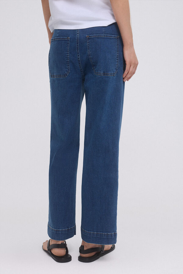 Pedro del Hierro Jeans straight cropped Azul