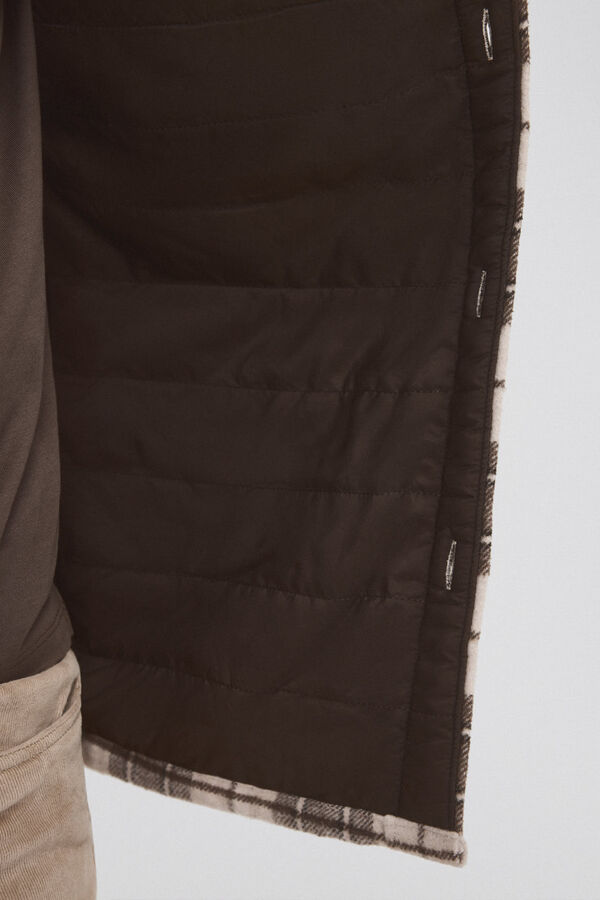 Pedro del Hierro Sobrecamisa cuadros Beige