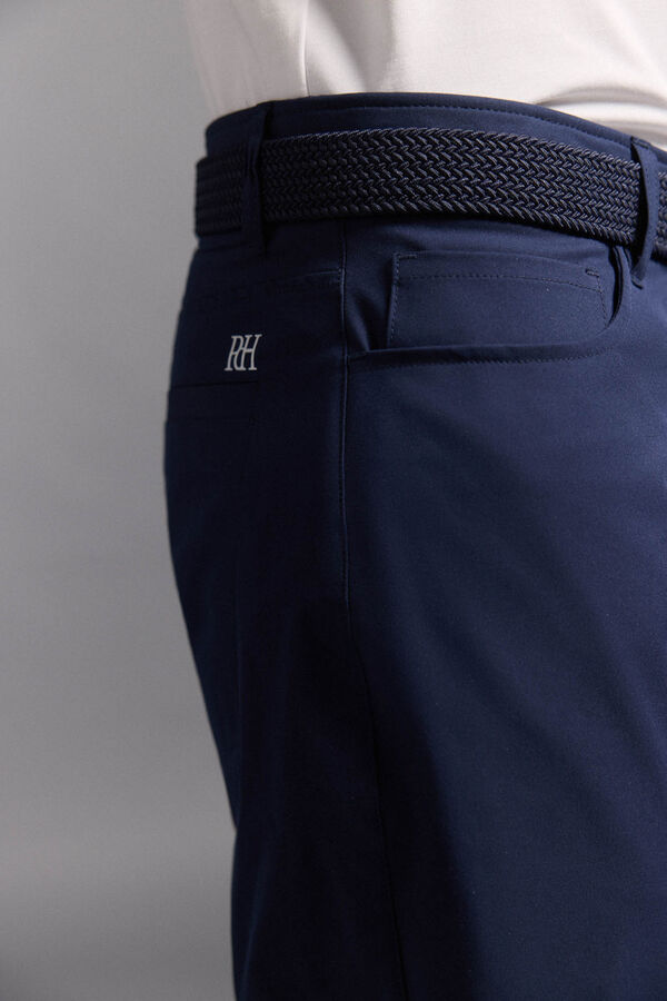 Pedro del Hierro Cal&ccedil;as de golfe compridas com 5 bolsos Azul