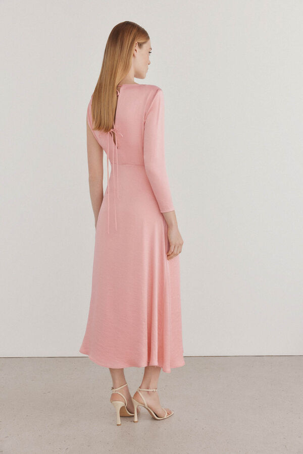 Pedro del Hierro Vestido asim&eacute;trico nudo Rojo