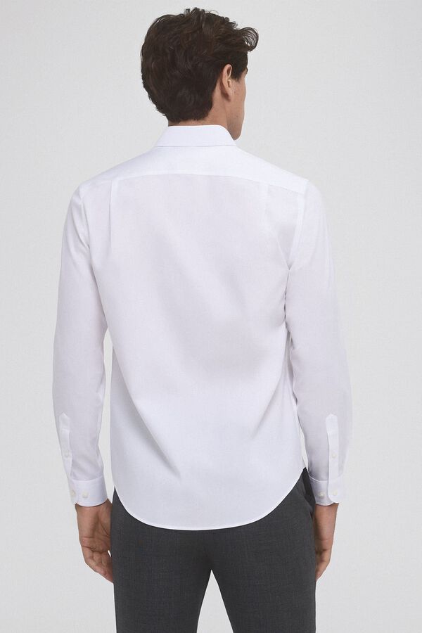 Pedro del Hierro Camisa &agrave; medida sem ferro e resistente a n&oacute;doas Branco