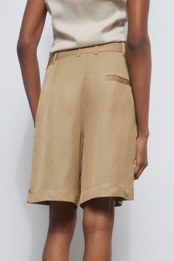 Pedro del Hierro Bermuda pinzas Beige