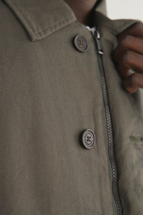 Pedro del Hierro Casaco de algod&atilde;o e linho Verde