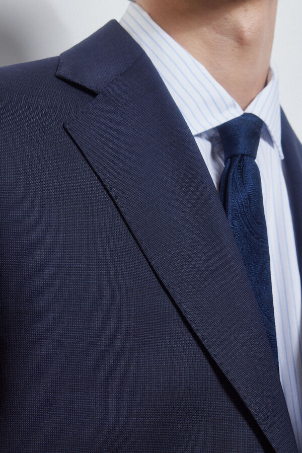 Pedro del Hierro Blazer axadrezado tailored fit Azul