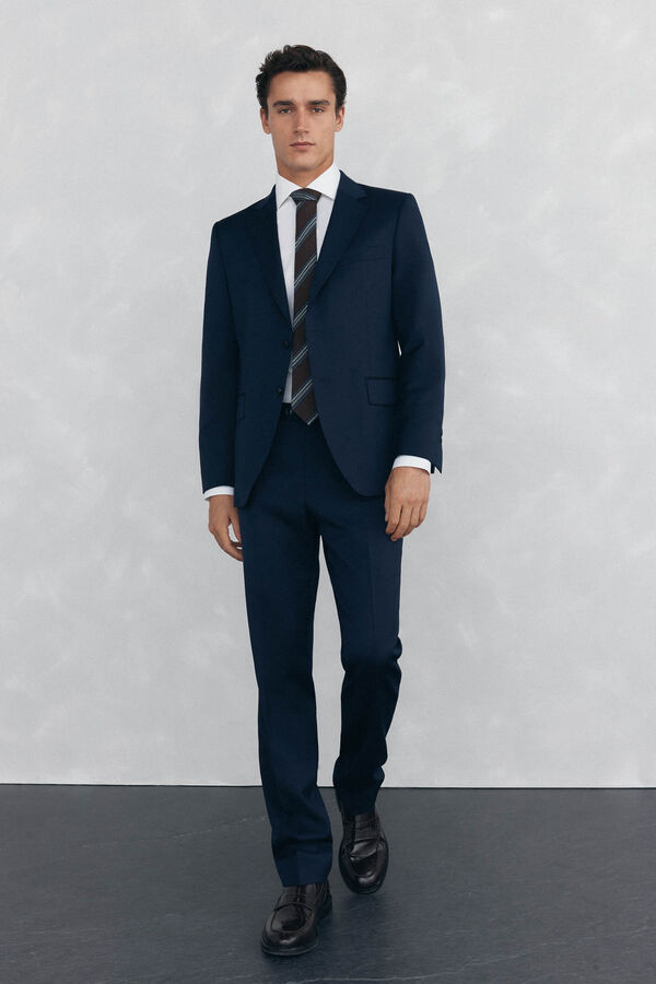 Pedro del Hierro Americana lisa bi-stretch tailored Azul