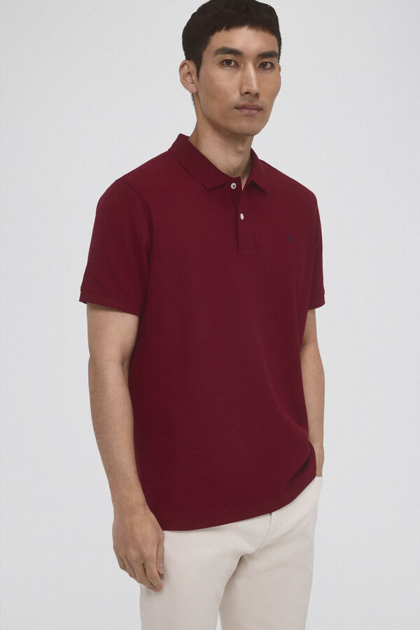 Pedro del Hierro Polo b&aacute;sico piqu&eacute; Bordeaux
