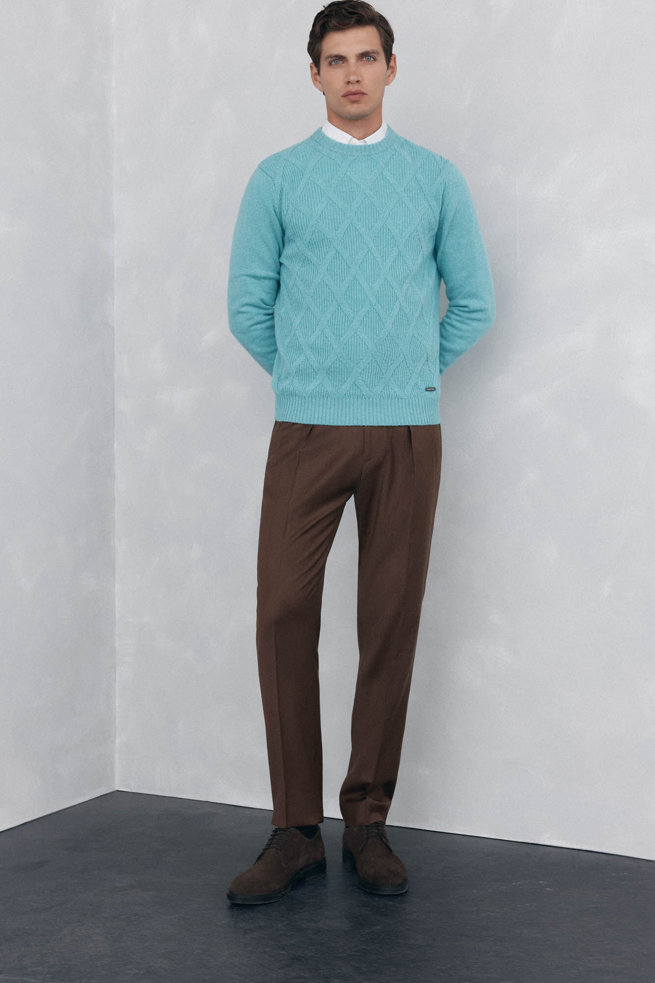 Pedro del Hierro Cal&ccedil;as chino com pin&ccedil;as regular fit