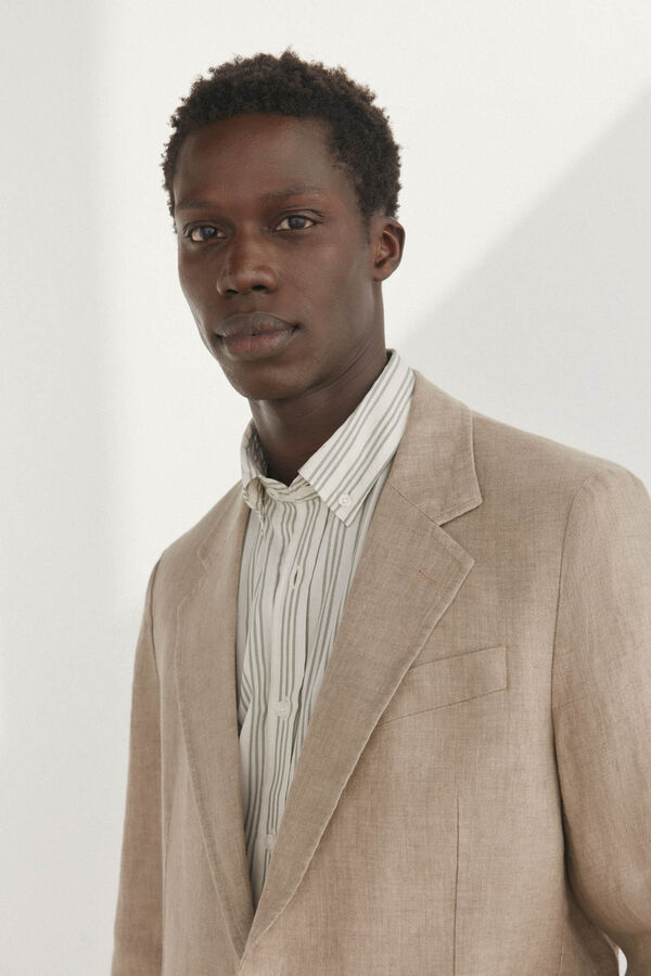 Pedro del Hierro Blazer de linho Beige