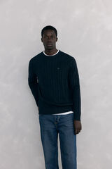 Pedro del Hierro Jersey algod&oacute;n y cashmere Negro