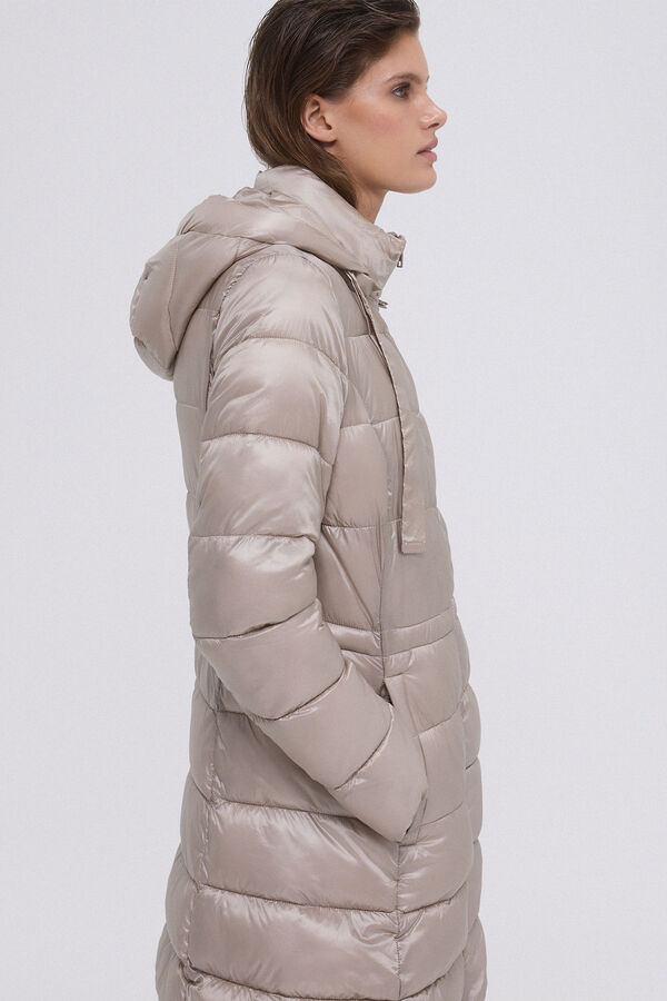 Pedro del Hierro Parka acolchoada capuz Beige