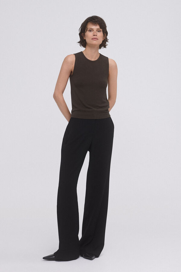 Pedro del Hierro Camiseta basica sin mangas canal&eacute; Verde