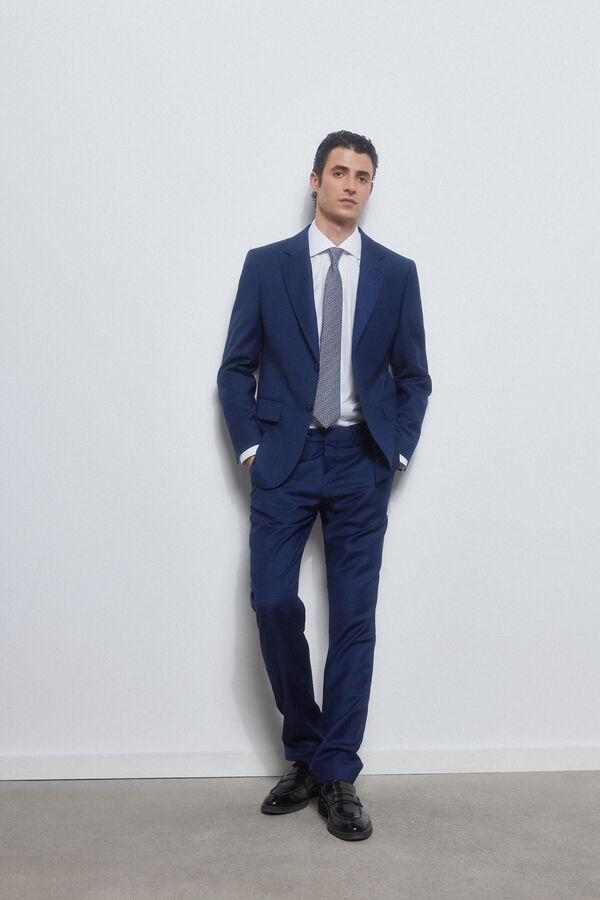 Pedro del Hierro Blazer azul bi-stretch slim Azul