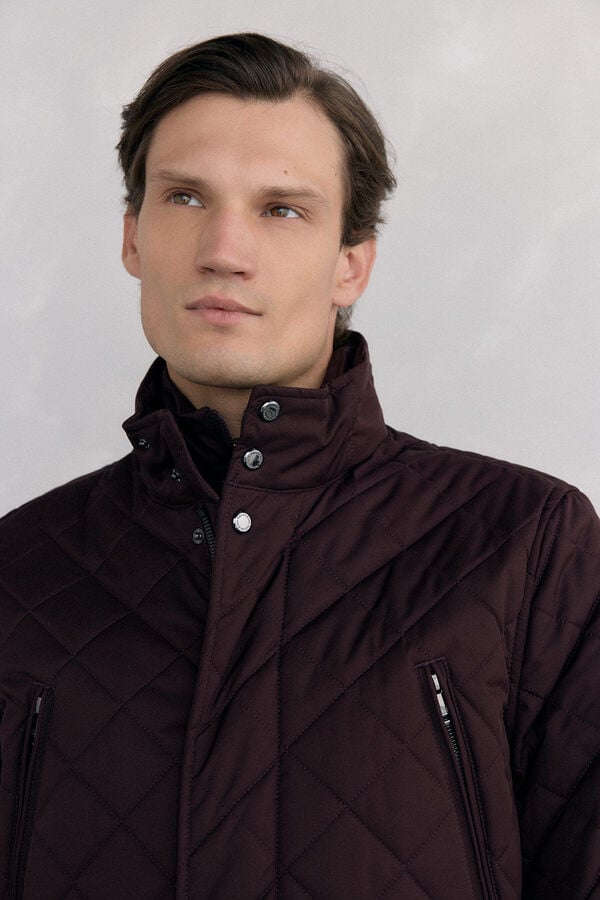 Pedro del Hierro Chaqueta acolchada rombos Burdeos