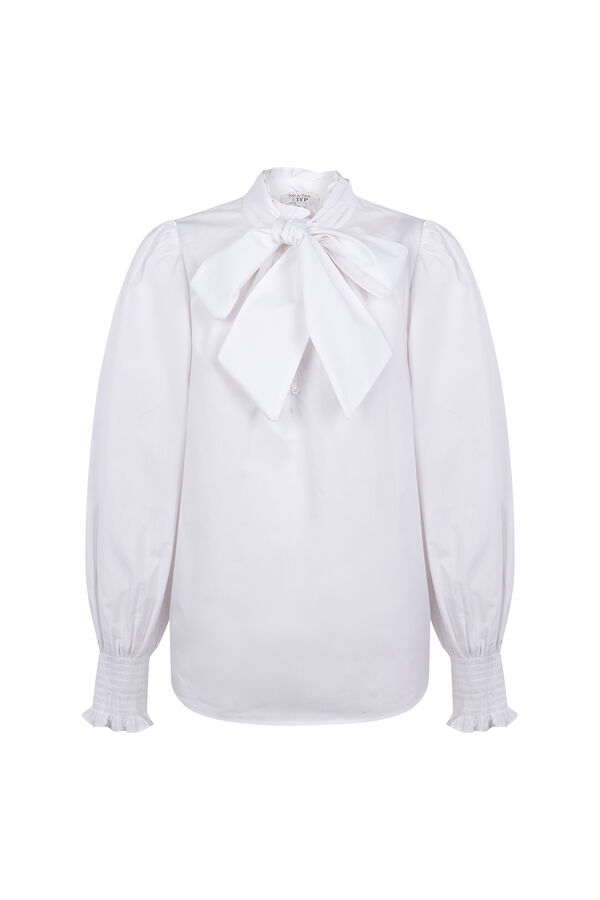 TFP by Tamara Falc&oacute; Blusa lisa com la&ccedil;o Ecru
