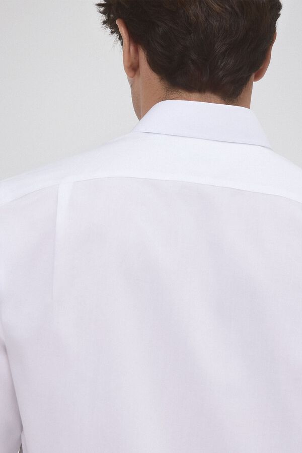 Pedro del Hierro Camisa &agrave; medida sem ferro e resistente a n&oacute;doas Branco