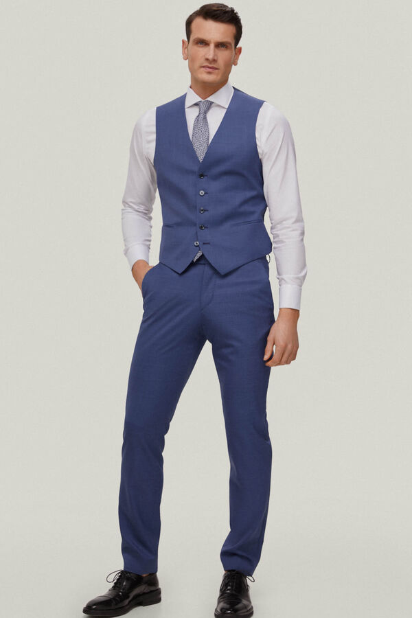 Pedro del Hierro Pantal&oacute;n azul slim Azul