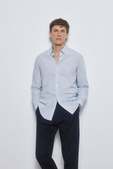 Pedro del Hierro camisa mil riscas algod&atilde;o flam&eacute; Verde