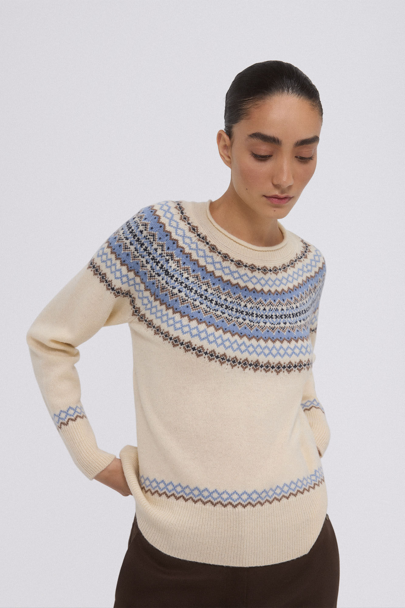 Pedro del Hierro Jersey jacquard greca