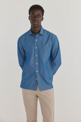 Pedro del Hierro Camisa lisa popel&iacute;n Azul