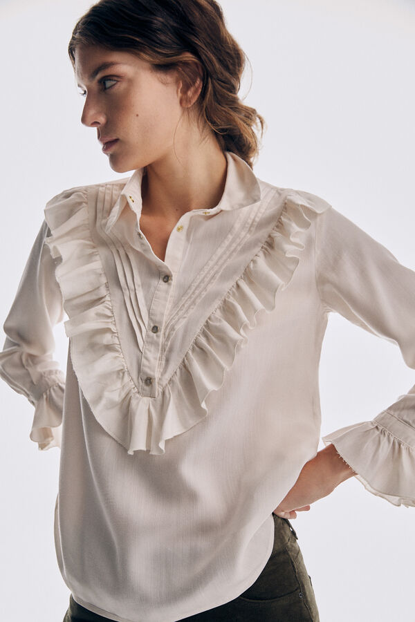 Pedro del Hierro Camisa vaquera 100%TENCEL&reg;Lyocell Beige