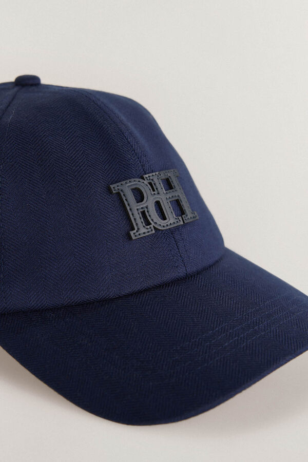 Pedro del Hierro Gorra visera textil lino Azul