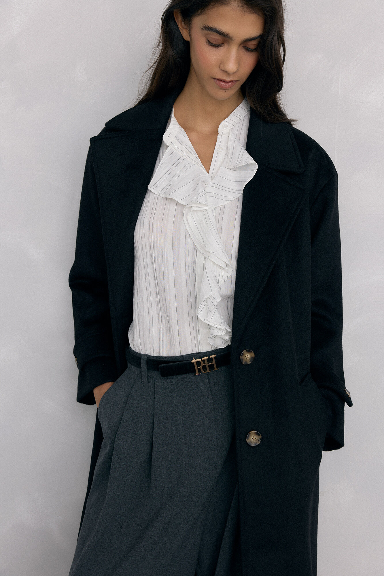 Pedro del Hierro Blusa rayas volante