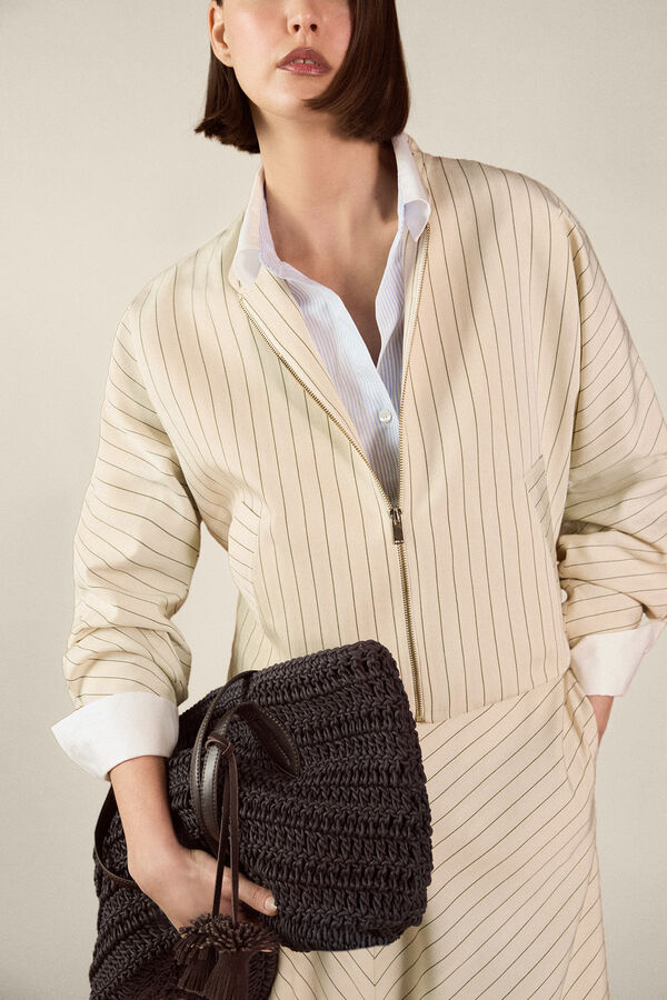 TFP by Tamara Falc&oacute; Casaco de riscas Beige