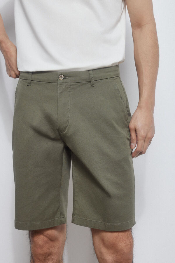 Pedro del Hierro Cal&ccedil;as bermuda chino premium flex  Verde