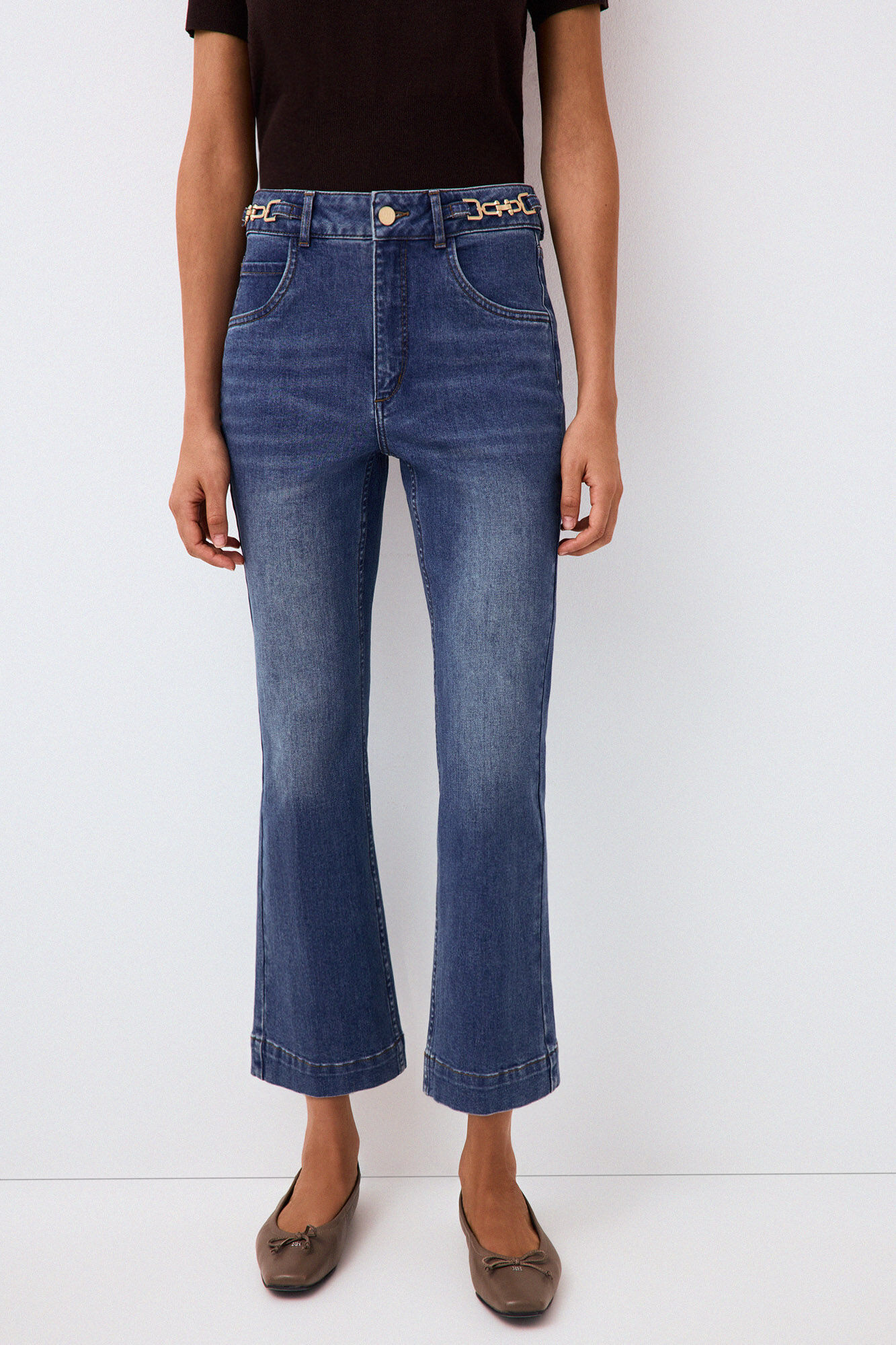 Pedro del Hierro Jeans flare cropped