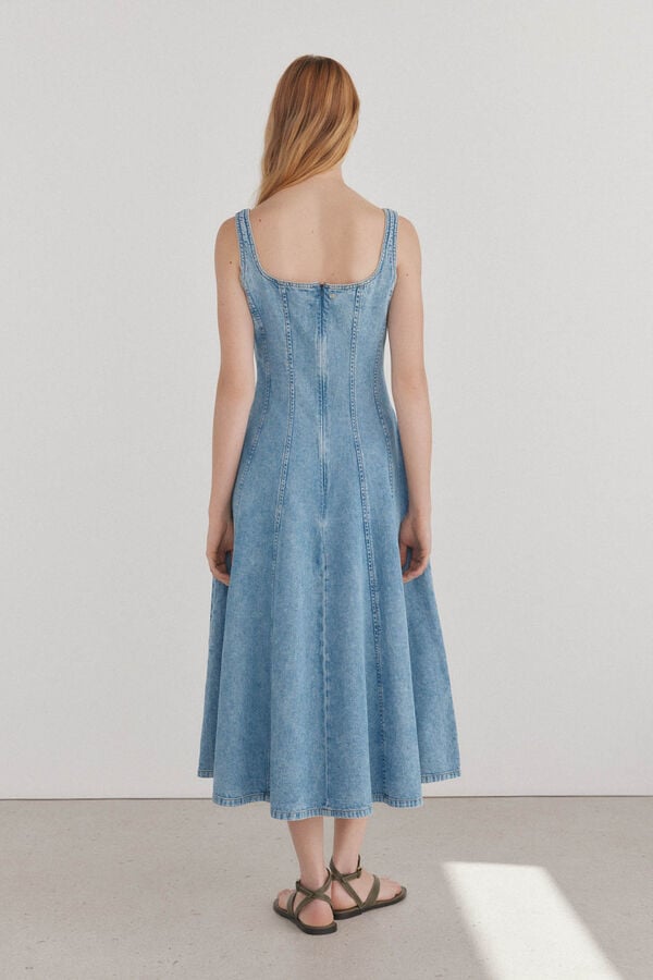 Pedro del Hierro Vestido de ganga Azul