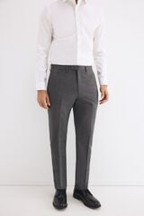 Pedro del Hierro Cal&ccedil;as slim bi-stretch em canvas Cizento