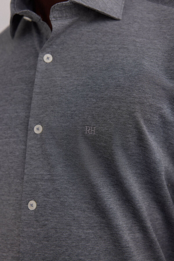 Pedro del Hierro Camisa de malha malha Cizento