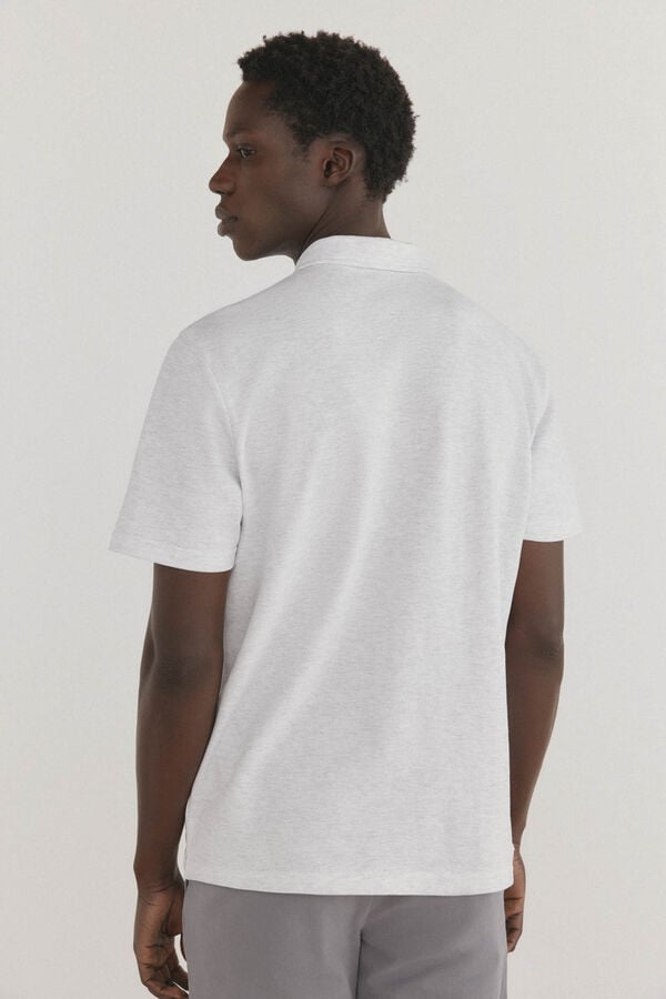 Pedro del Hierro Polo cuello abierto Blanco