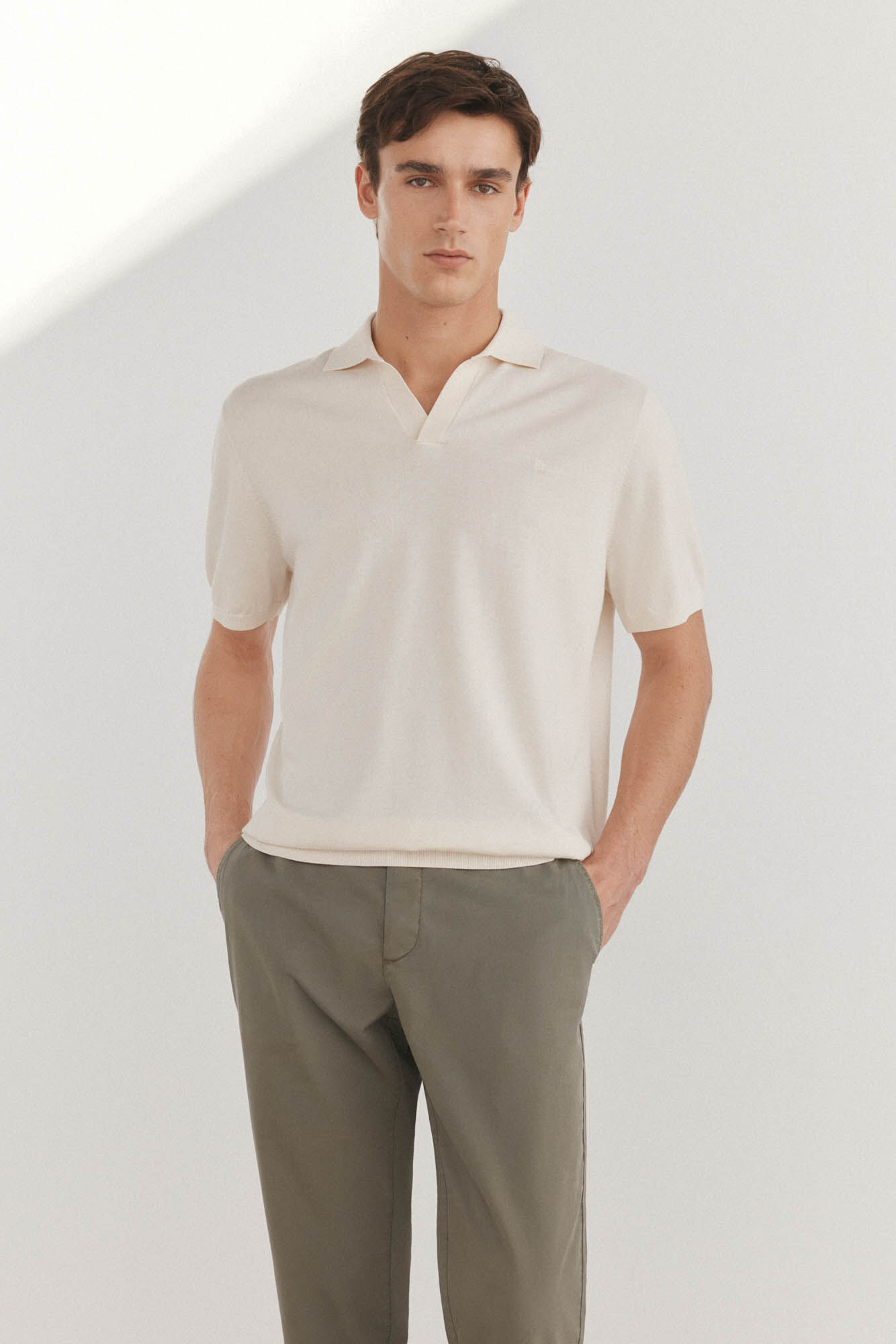 Pedro del Hierro Camisa polo de algod&atilde;o de manga curta premium