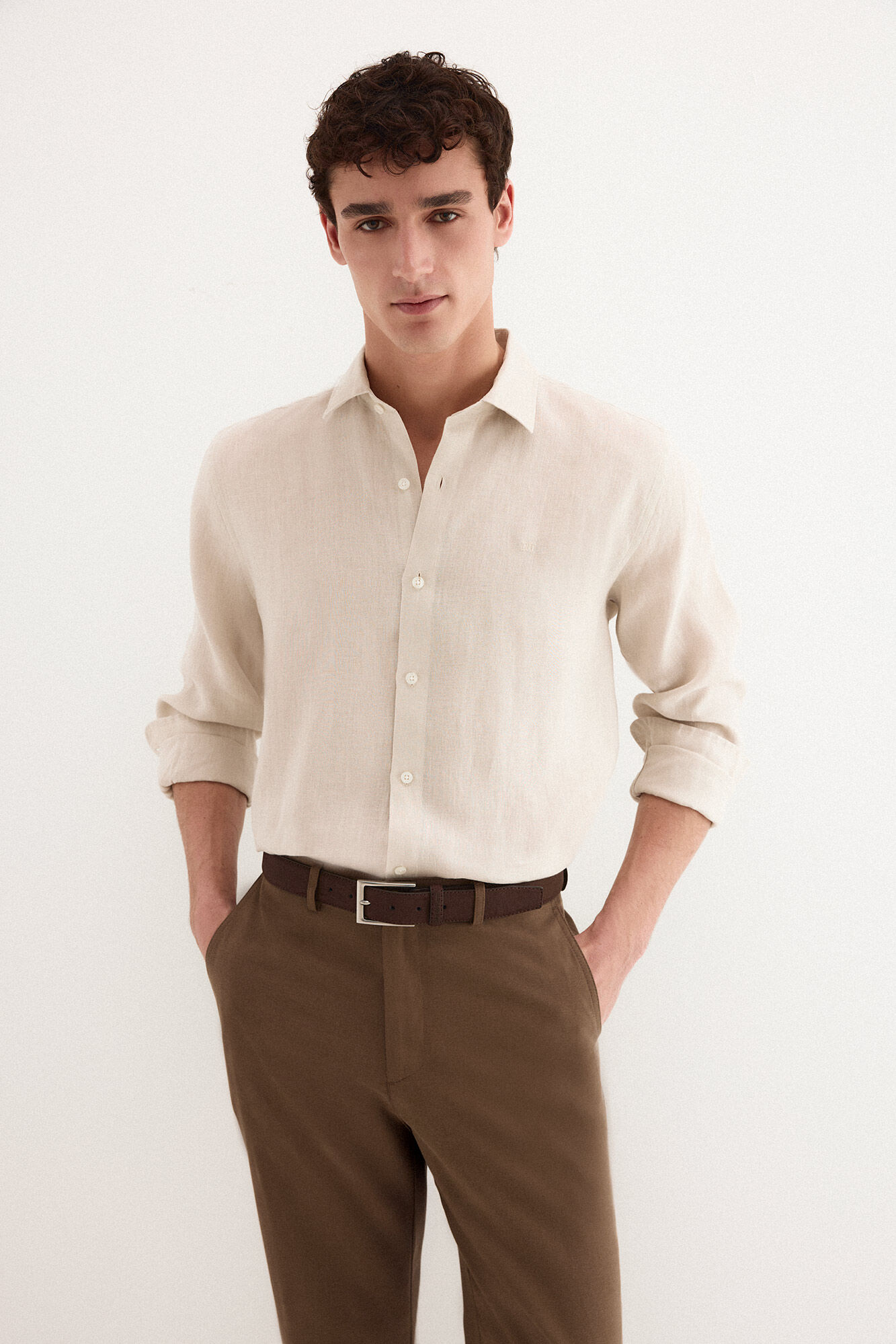 Pedro del Hierro Camisa lisa em linho