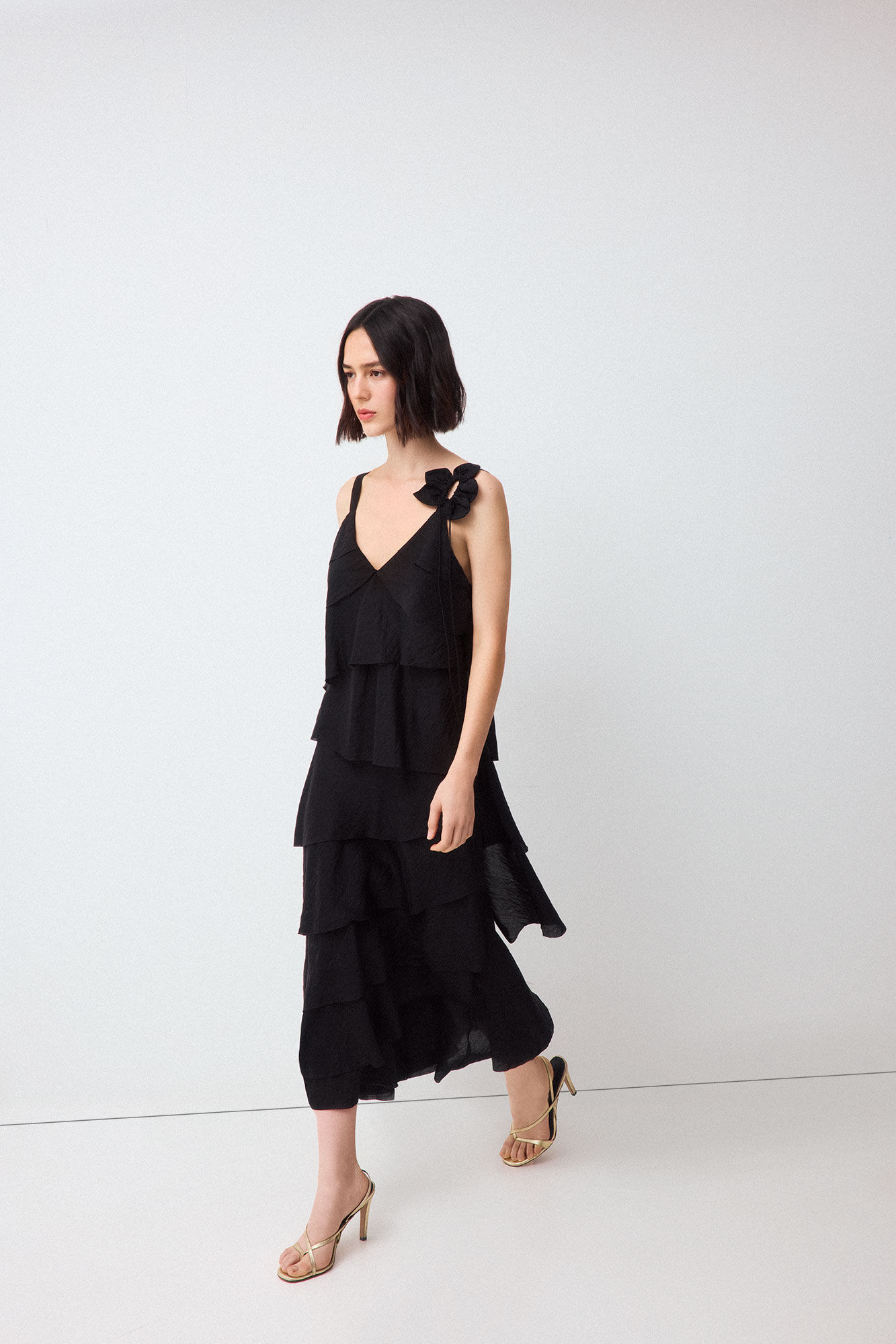 Pedro del Hierro Vestido de flores com folhos