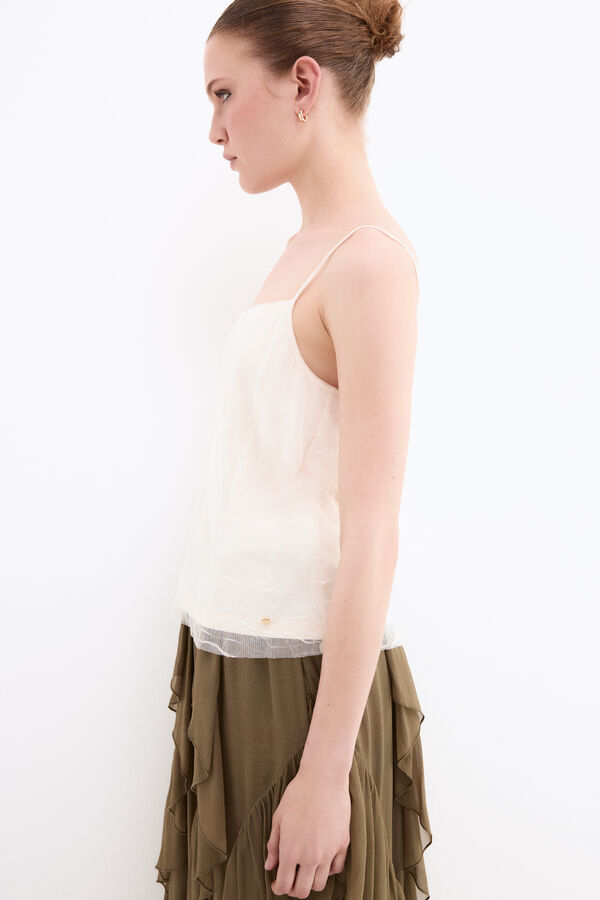 Pedro del Hierro T-shirt al&ccedil;as dupla Branco