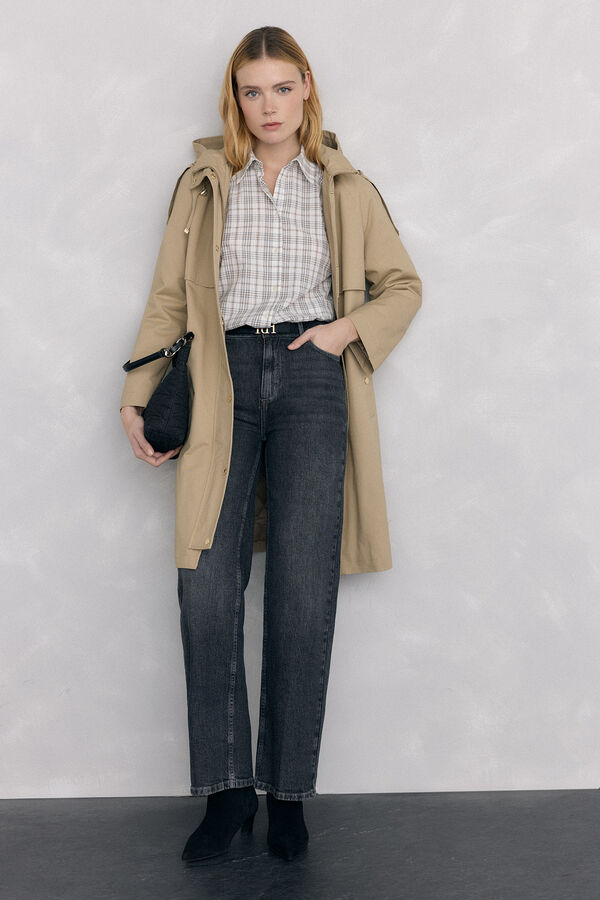 Pedro del Hierro Camisa amplia cuadros Gris