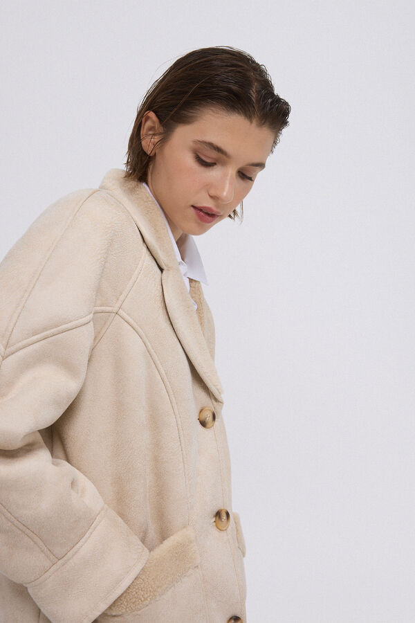 Pedro del Hierro Abrigo doble faz Beige