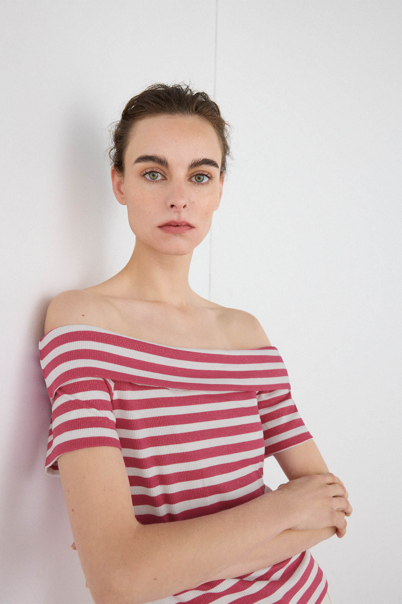 Pedro del Hierro Camiseta sin hombros rayas