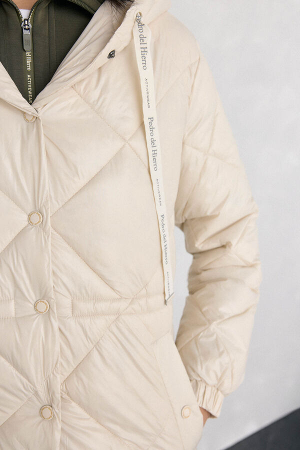 Pedro del Hierro Parka acolchada capucha Crudo