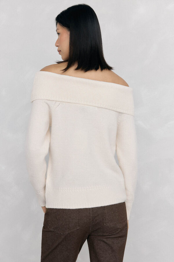Pedro del Hierro Jersey cuello envolvente Crudo