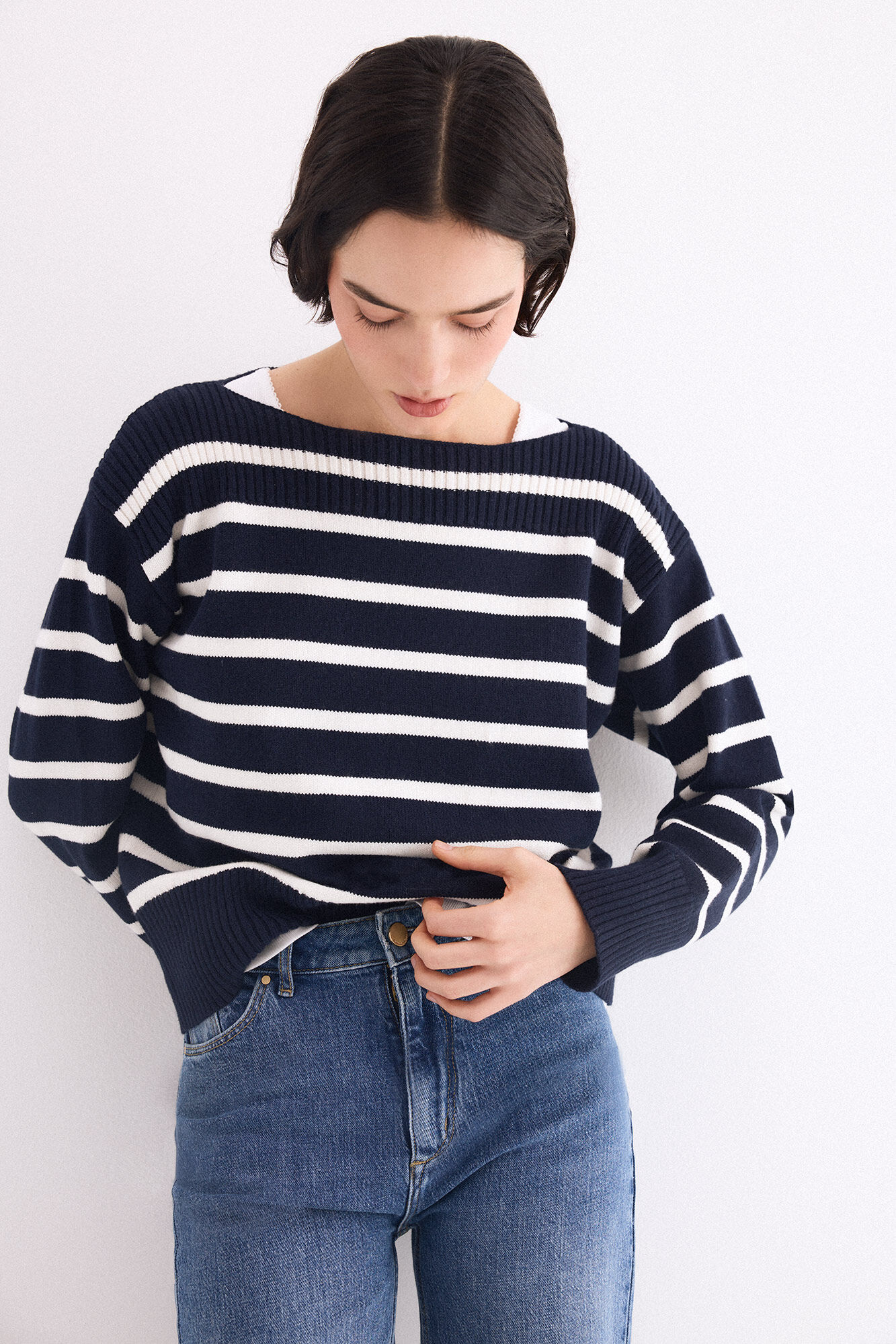 Pedro del Hierro Camisola &agrave;s riscas bicolores