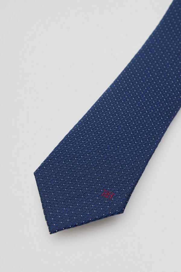 Pedro del Hierro Gravata seda natural Azul