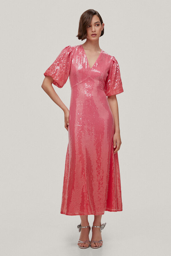 TFP by Tamara Falc&oacute; ANNA. VESTIDO LENTEJUELAS TIE DYE. Rosa