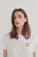 Pedro del Hierro Camiseta b&aacute;sica logo Blanco
