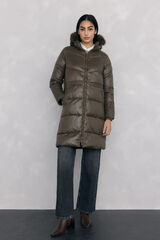 Pedro del Hierro Parka comprida capuz Verde