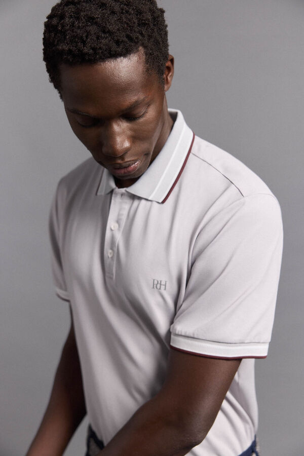Pedro del Hierro Camisa polo de golfe liso Cizento