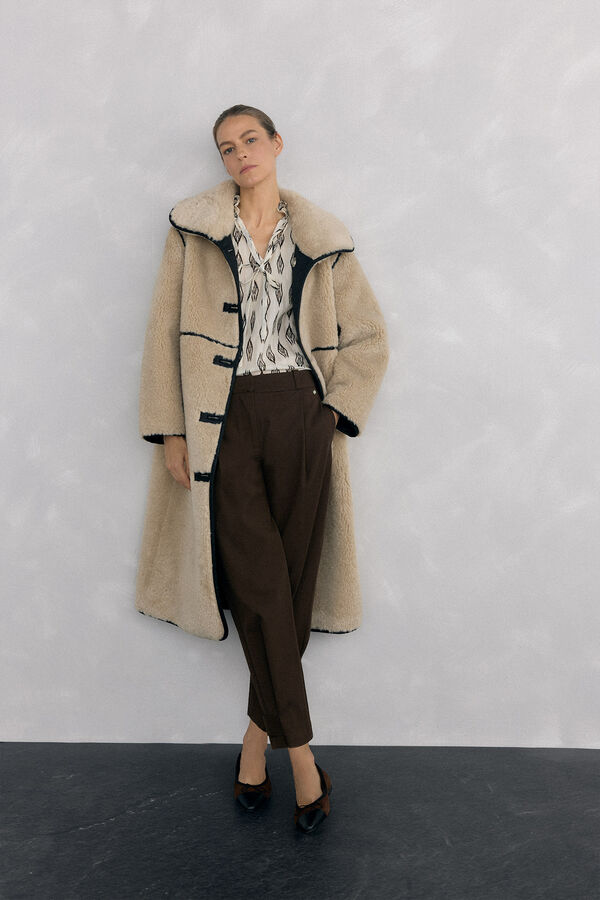 Pedro del Hierro Blusa estampada Marfil