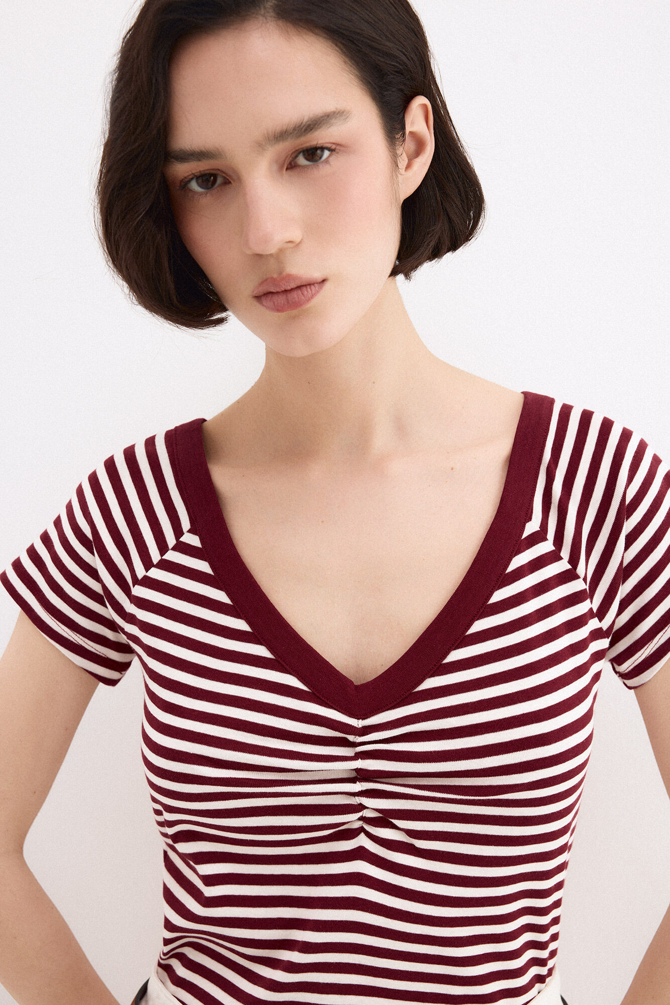 Pedro del Hierro T-shirt riscas gola barco